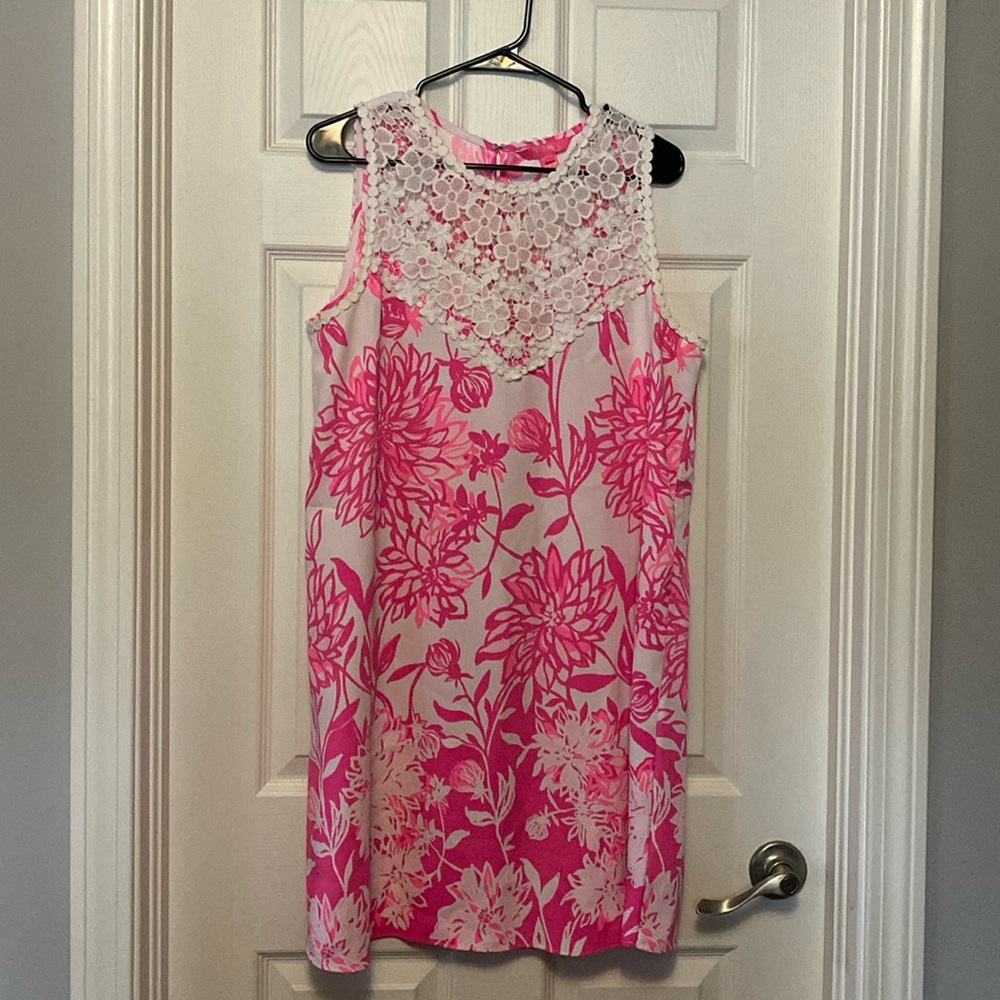 Lilly Pulitzer pink and white dress size 12